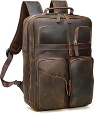 Polare 17.3 Inch Full Grain Leather Backpack for Men and Women Multi Brown  picture