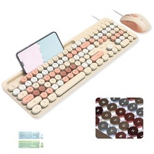 X9 Wired Keyboard and Combo with /Holder - Full-Sized 109 Keys Pastel Keyboar... picture