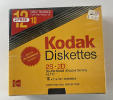 12 New Old Stock Kodak Diskettes 2S 2D 48TPI 5¼