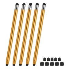 5Pcs Stylus Pens for Touch Screens 2 in 1 Universal Capacitive Stylus Gold] picture