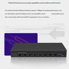 None Managed 8 Port 10 Gigabit Ethernet Fiber Opticals Switching Plugs Play for picture