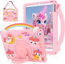 for iPad 6th 5th Generation Case iPad Air 2/Pro Protective Cover Rainbow Unicorn picture