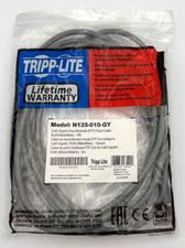 TRIPP LITE N125-010-GY Cat6 Gigabit SHIELDED (STP) Ethernet Patch Cable Gray picture