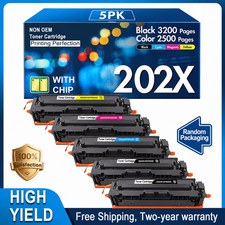 202X CF500X 5PK With Chip Toner for M254dw M281fdw M281cdw M254dn M254nw M281fdn picture