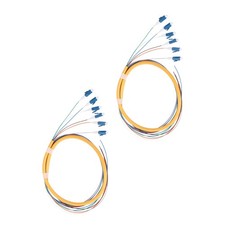 2 PCS 6 Strand LC/UPC OS2 Fiber Optic Pigtail Cable High Speed Network Wire picture