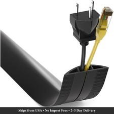 Floor Cord Cover 4 FT PVC Cable Protector Wire Hider Anti Trip Flexible picture