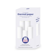 Core Innovations 5-Pack 57mm Mini Thermal Printer Paper 3 Sticker 2 Plain White picture