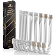 AsiaHorse Power Cords Extension Cable, 16 Power Supply Sleeved Cable Kit picture