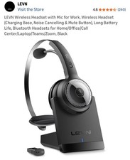 LEVN Wireless Headset with Mic (Charging Base) Noise Cancelling & Mute Button) picture