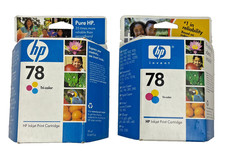 HP 78 Tri Color Ink Cartridge Lot of 2 Genuine OEM C6578DN Vintage Sealed picture