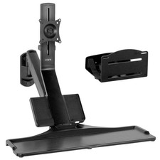 USED VIVO Premium Single Monitor & Keyboard Sit-Stand Wall Mount and CPU Holder picture