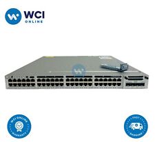 Cisco WS-C3850-48P-L 48-Port PoE+ w/ Dual AC PS, C3850-NM-4-1G and Rack Mount picture
