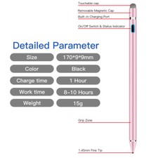 Rechargeable Pencil Active Stylus Pen Compatible For IOS & Android Touch Screens picture
