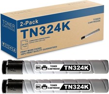 Toner Cartridges 2-Pack Black TN324K LOVPAIN [Compatible with Konica] Chip picture