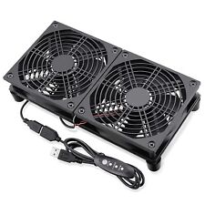 Dual 120mm 5V USB Fans, 102CFM Big Airflow Fan Cooling for Router TV Box Micro C picture