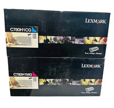 Lexmark C780H1 High Yield Toner Cartridges - Cyan & Magenta C780H1CG, C780H1MG picture