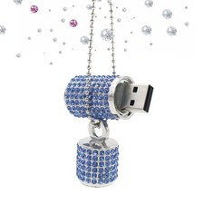 128GB USB 3.0 Flash Drive,Bling Rhinestone Diamond Crystal Glitter Lipstick C... picture
