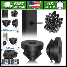 300 Pack Black Cable Railing Rubber Grommet Protector Sleeves picture