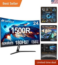 24 Inch Curved Gaming Monitor up to 180Hz MPRT 1ms with Built-in Speakers,FHD... picture