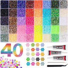50000Pcs Jelly Rhinestones for Bedazzling 3Mm, 40 Colors Resin Bedazzler Kit for picture