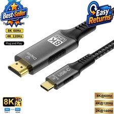 USB-C to HDMI Cable 8K 60Hz 4K 120Hz HDR 48Gbps FDBRO picture