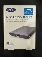 LaCie Mobile SSD Secure 2TB External SSD, USB-C USB 3.2 Gen 2, Silver picture