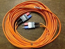 CORNING Fiber Optic Cable 10M SC-SC MULTIMODE DUPLEX 62.5/125 OFNR UL Rating NEW picture
