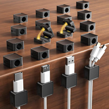 20-Pack Magnetic Adjustable Cable Clips Cord Organizer picture