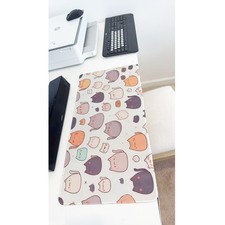 Cute Chibi Cat Pattern Large Gaming Mouse Pad 23.6