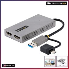 StarTech USB 3.0 A/C to 2x HDMI Converter, 4K30 + 1080p, Win/Mac picture