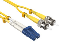 10m OS2 LC to ST UPC Duplex Corning Fiber Optic Cable SingleMode 9/125 OFNR R... picture