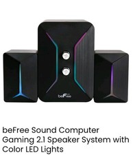 beFree Sound Computer Gaming 2.1 Speaker System with Color LED Lights picture