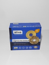 Ativa Lightscribe DVD+R 4.7GB 16x 120min 10 Pack New w/ Tears in Plastic Package picture