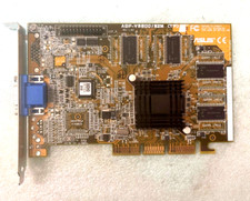 RARE ASUS AGP-V3800/32M PURE VIDIA RIVA TNT2 AGP VGA CARD VGA ONLY MXB163 picture
