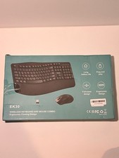  Wireless Keyboard And Mouse Combo - GRAY, EK30 ergonomic. picture
