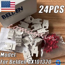 24PCS For Belden AX101320 Category6A 8Position KeyConnect RJ45 Jack Module White picture