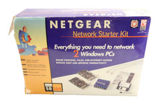 Netgear Network Starter Kit SB104 4 Port Hub 2 Network Cards Software Complete picture