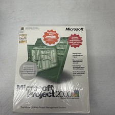Microsoft Project 2000 Software Complete Set In Box New Sealed. picture
