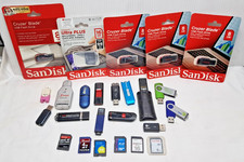 LOT OF 25 SanDisk Memory Cards Plus other branded flash drives new / used picture