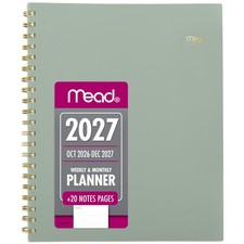 Planner Weekly Monthly 15 Month Oct Dec 8.5 x 11 Sage Green Mead CRW6209327 2027 picture