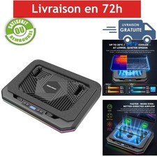 Laptop Cooling Pad 12-19in USB-C 1 Fan RGB Adjustable Stand Black picture