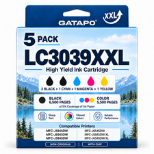 LC3039XXL Ink 5PK 2BK/C/M/Y With Chip for MFC-J6945DW MFC-J5845DW XL MFC-J6545DW picture