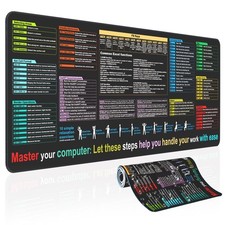 Excel Cheat Sheet Desk Pad Mat (11.8x31.5in) - XL Excel Formulas Shotcuts Mouse picture