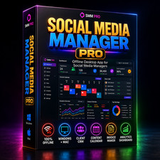 Social Media Manager Pro Software Content Calendar CRM Invoice App Windows Mac picture