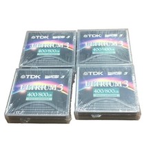 TDK LTO Ultrium 3 - 400/800GB Data Cartridge Set of 4 Sealed picture
