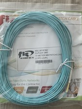 FIS NEW 15 Meter LC/PC‑LC/PC Duplex OM3 Multimode Fiber Optic Patch Cable picture