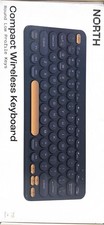 North Compact Round Key Wireless Keyboard - Navy picture