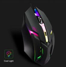 Ergonomic Wired Gaming Mouse USB RGB 1600DPI 4-Button New picture