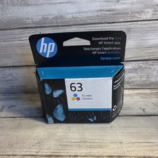 New Genuine HP 63 Tri-Color Ink Cartridge F6U61AN Ships Free Exp Apr 2026 picture