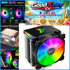 CR-1400 RGB CPU Air Cooler 92mm PWM Fan 4 Heat Pipes LGA1851 1700 AM5 AM4 picture